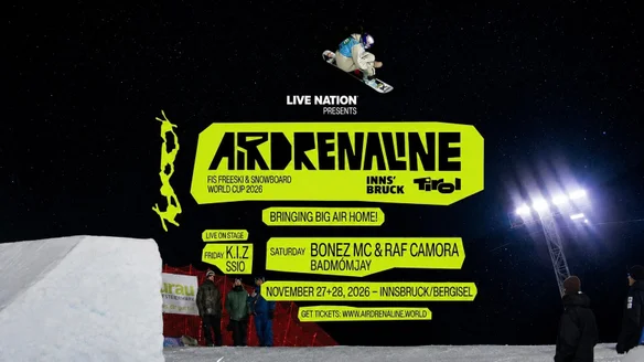 AIRDRENALINE Innsbruck Big Air World Cup announced as Park & Pipe season opener