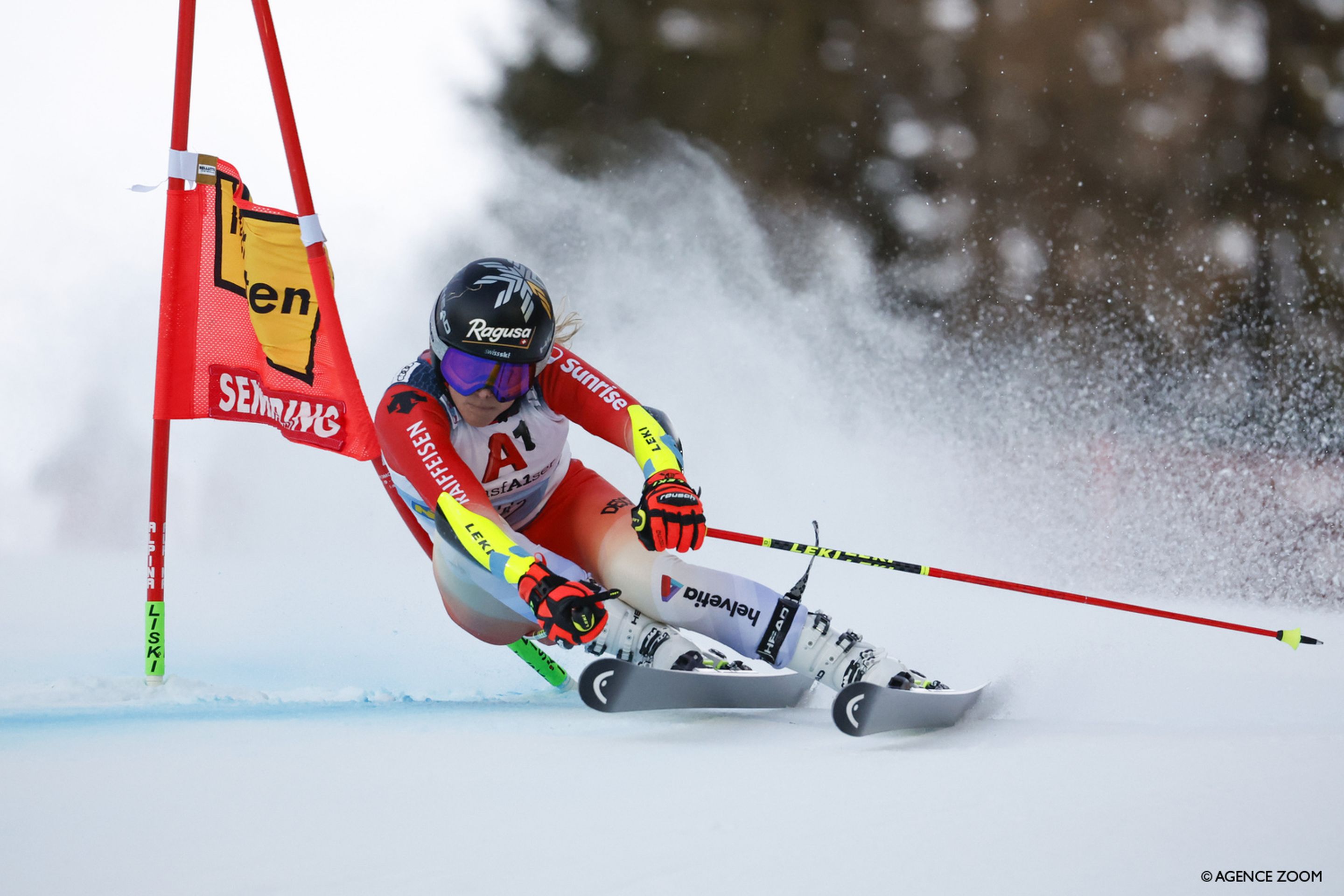 Gut-Behrami fell just short of securing her second GS win of the season (Agence Zoom)