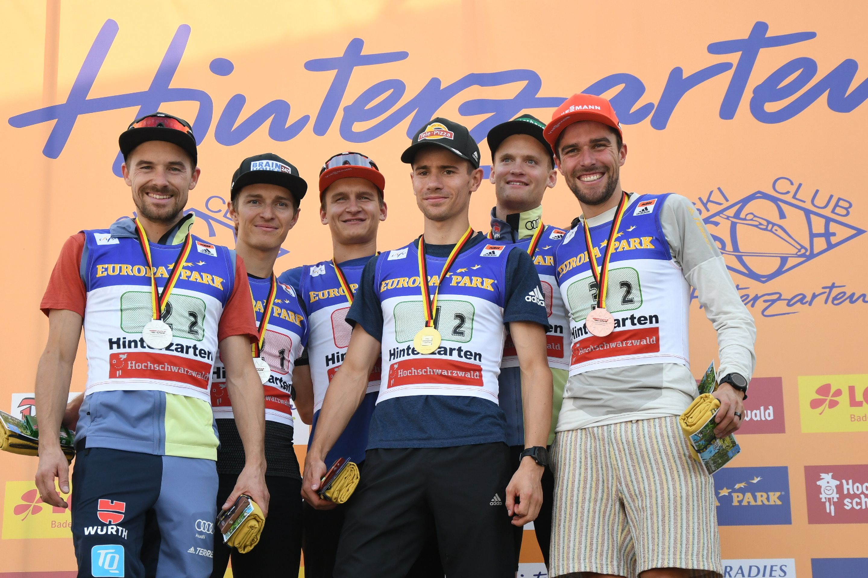 Fabian Riessle, Manuel Faisst, Julian Schmid, Jakob Lange, Wendelin Thannheimer and Johannes Rydzek (c) Jan Simon Schäfer