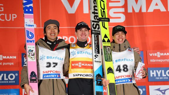 Prevc powers to Sapporo victory as Nakamura leads double delight for Japan