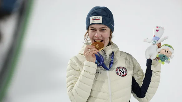 Stroem soars to Olympic Normal Hill gold as Prevc takes silver in thriller