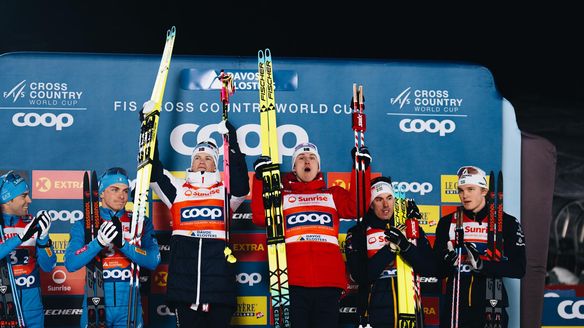 Klaebo and Valnes stay out of trouble to take Team Sprint win in Davos