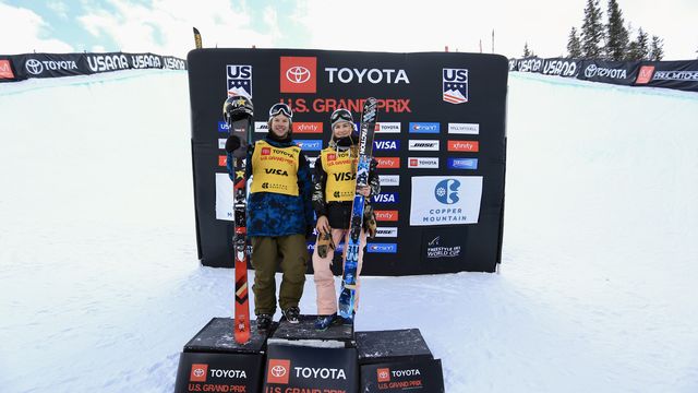 Aaron Blunck and Kelly Sildaru © FIS Freestyle
