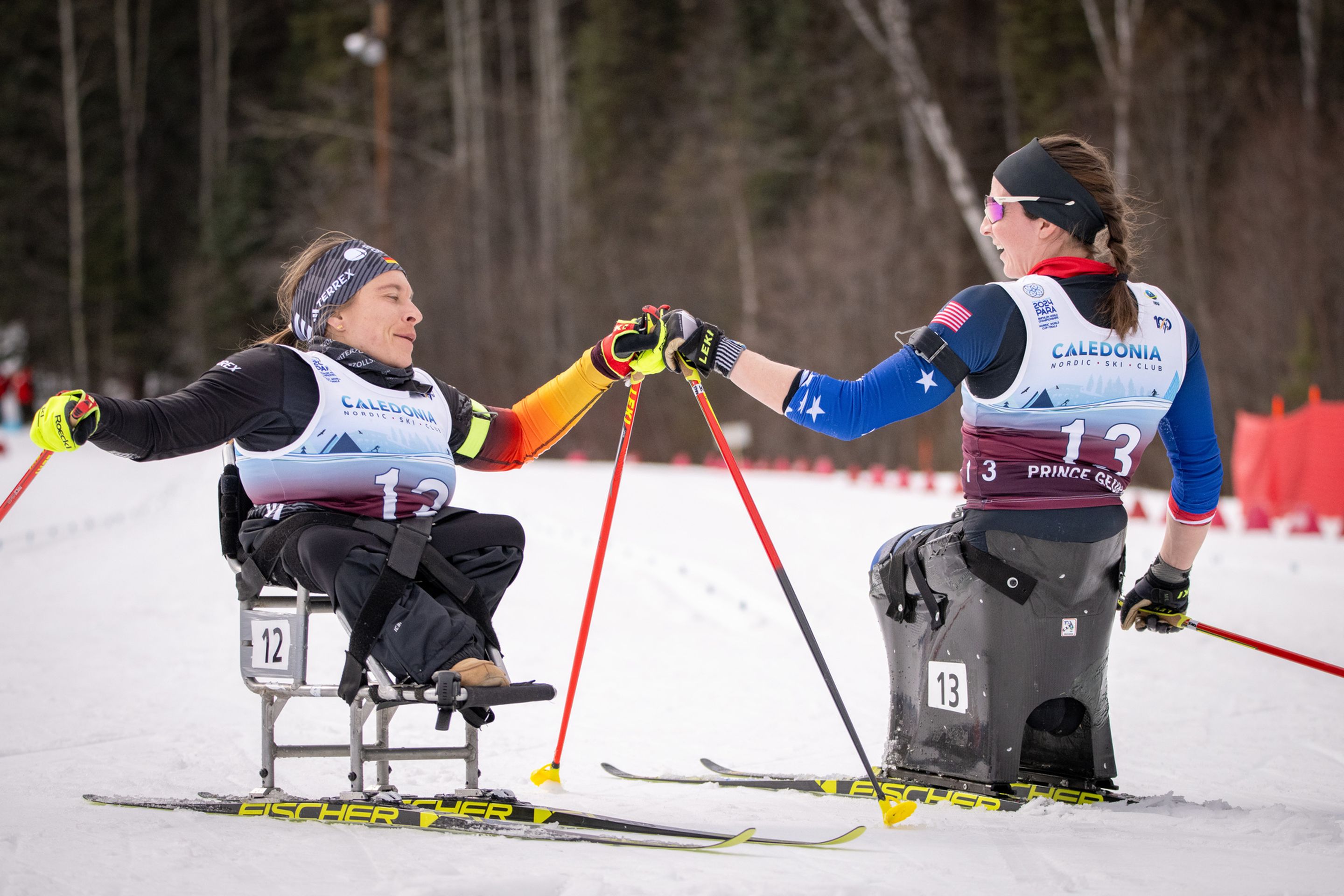 Anja Wicker (GER) and Kendall Gretsch (USA) after the sprint pursuit