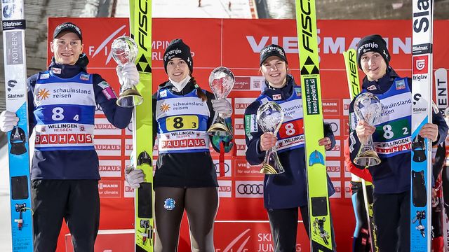 Anze Lanisek, Ursa Bogataj, Ema Klinec, Cene Prevc