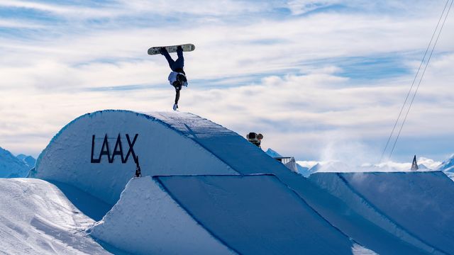 Fritdjof Tischendorf at the Laax Open slopestyle World Cup