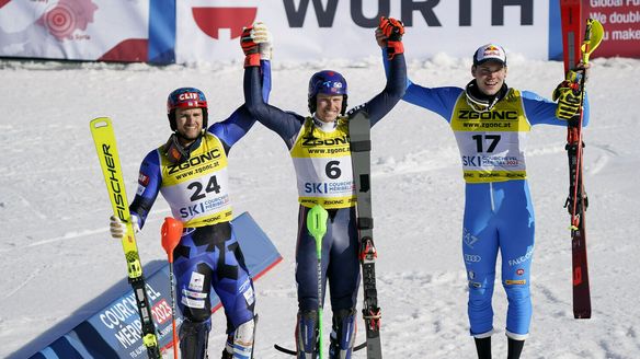 Kristoffersen wins Worlds slalom thriller as Greek Ginnis takes silver