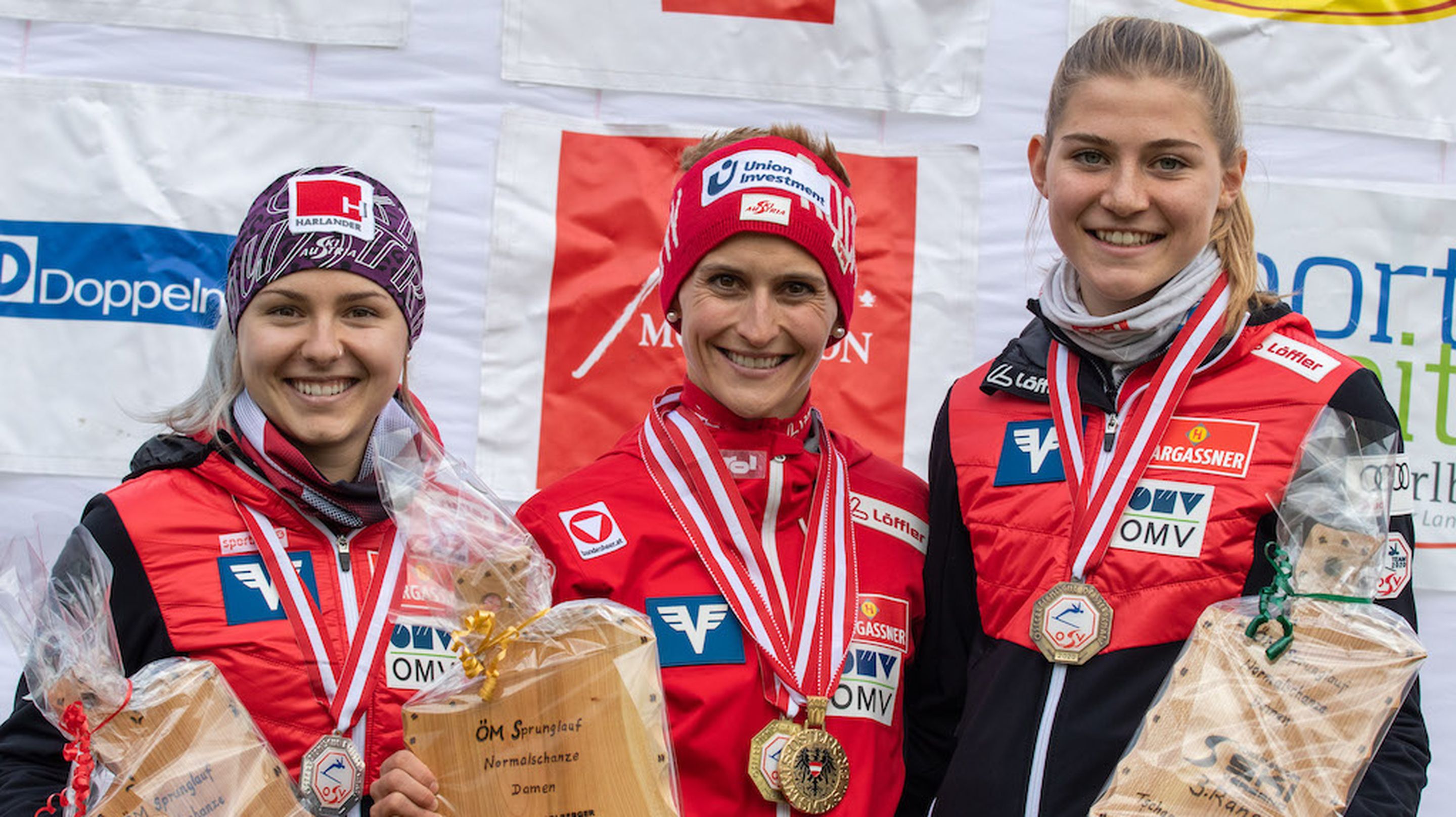 Chiara Hoelzl, Eva Pinkelnig, Marita Kramer - © ÖSV/Derganc