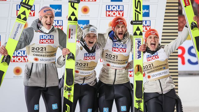 Karl Geiger, Anna Rupprecht, Markus Eisenbichler, Katharina Althaus