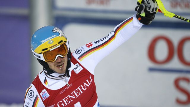 LEVI, FINLAND - NOVEMBER 12: Felix Neureuther of Germany takes 1st place during the Audi FIS Alpine Ski World Cup Men's Slalom on November 12, 2017 in Levi, Finland. (Photo by Christophe Pallot/Agence Zoom)