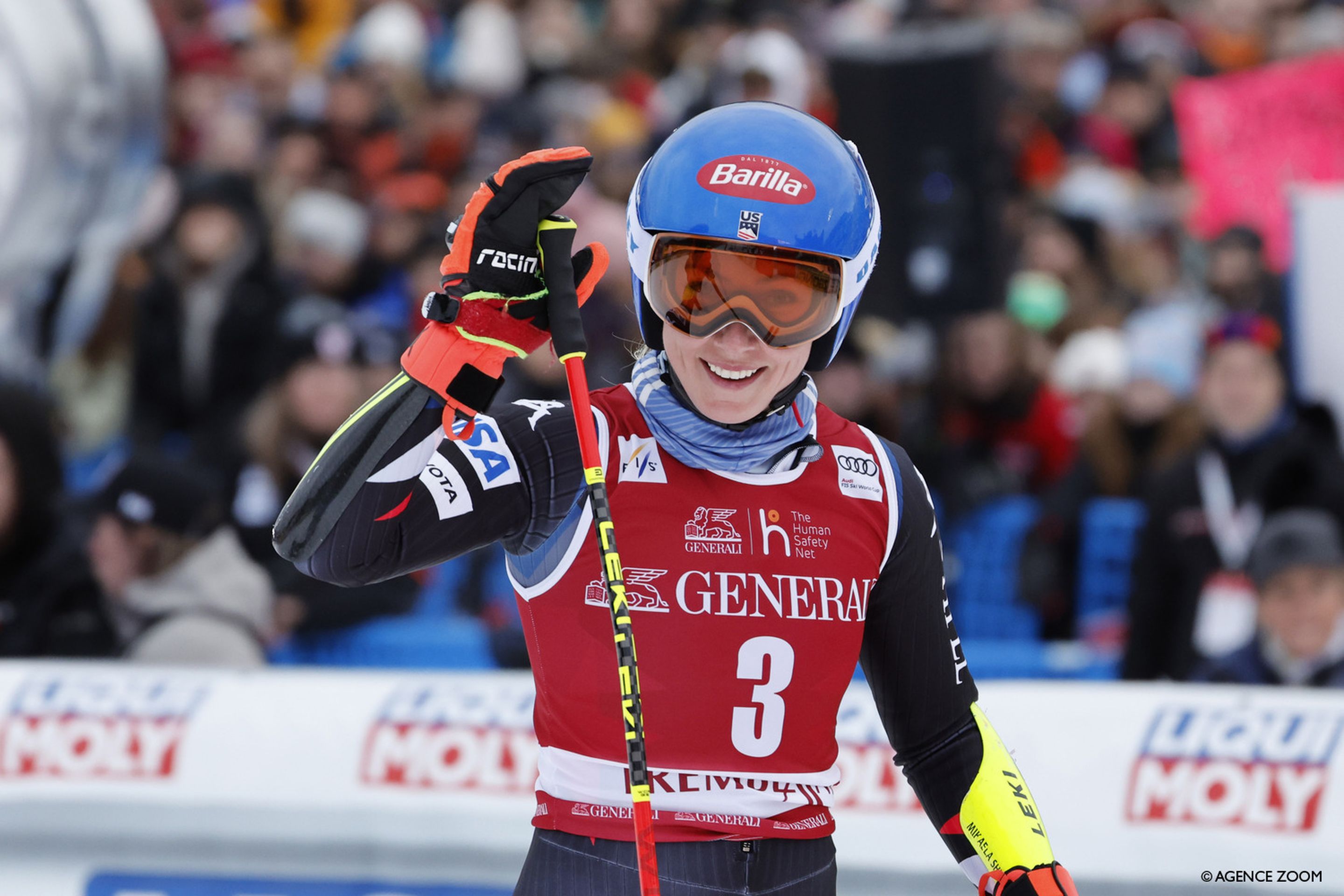 Shiffrin was all smiles after her second run