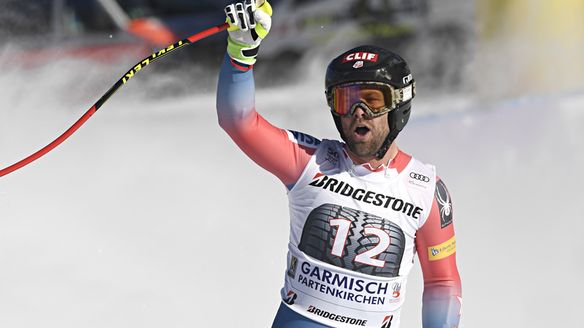 Ganong grabs win in gnarly Garmisch downhill 