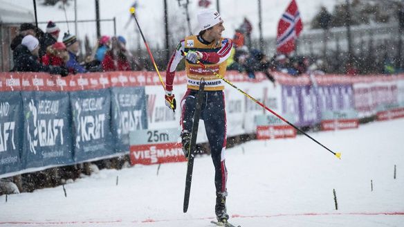 Jarl Magnus Riiber takes it all in Lillehammer