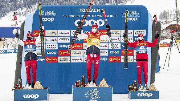 Russian podium sweep at Toblach ind. 15km F