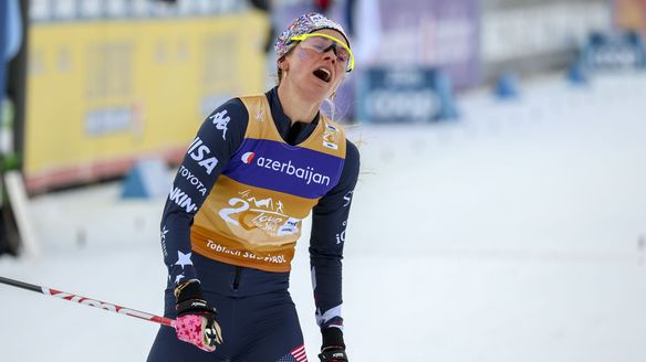 Diggins dominates Toblach 5km to take control of Tour de Ski