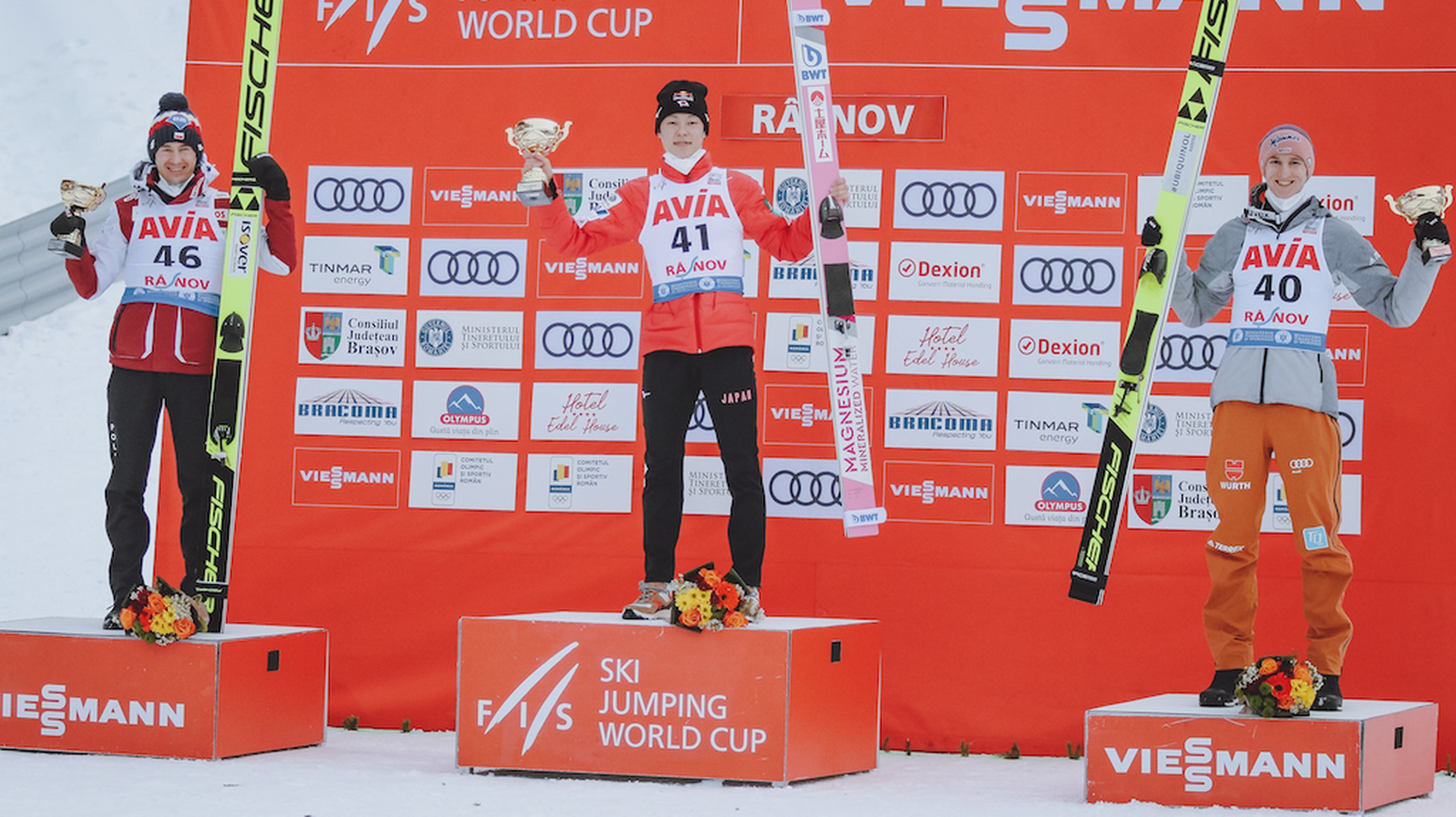 Kamil Stoch, Ryoyu Kobayashi, Karl Geiger