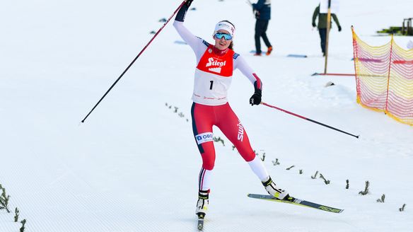 Gyda Westvold Hansen & Stefan Rettenegger celebrate clear victories in Eisenerz