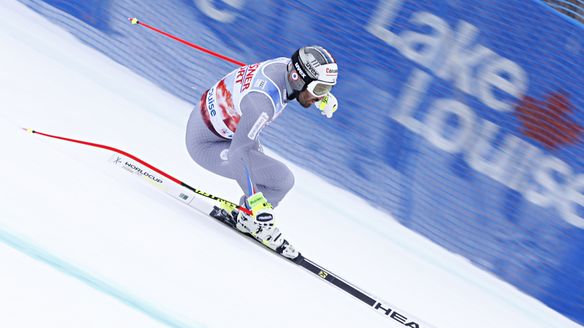 Théaux tops the downhill training ranking in Lake Louise