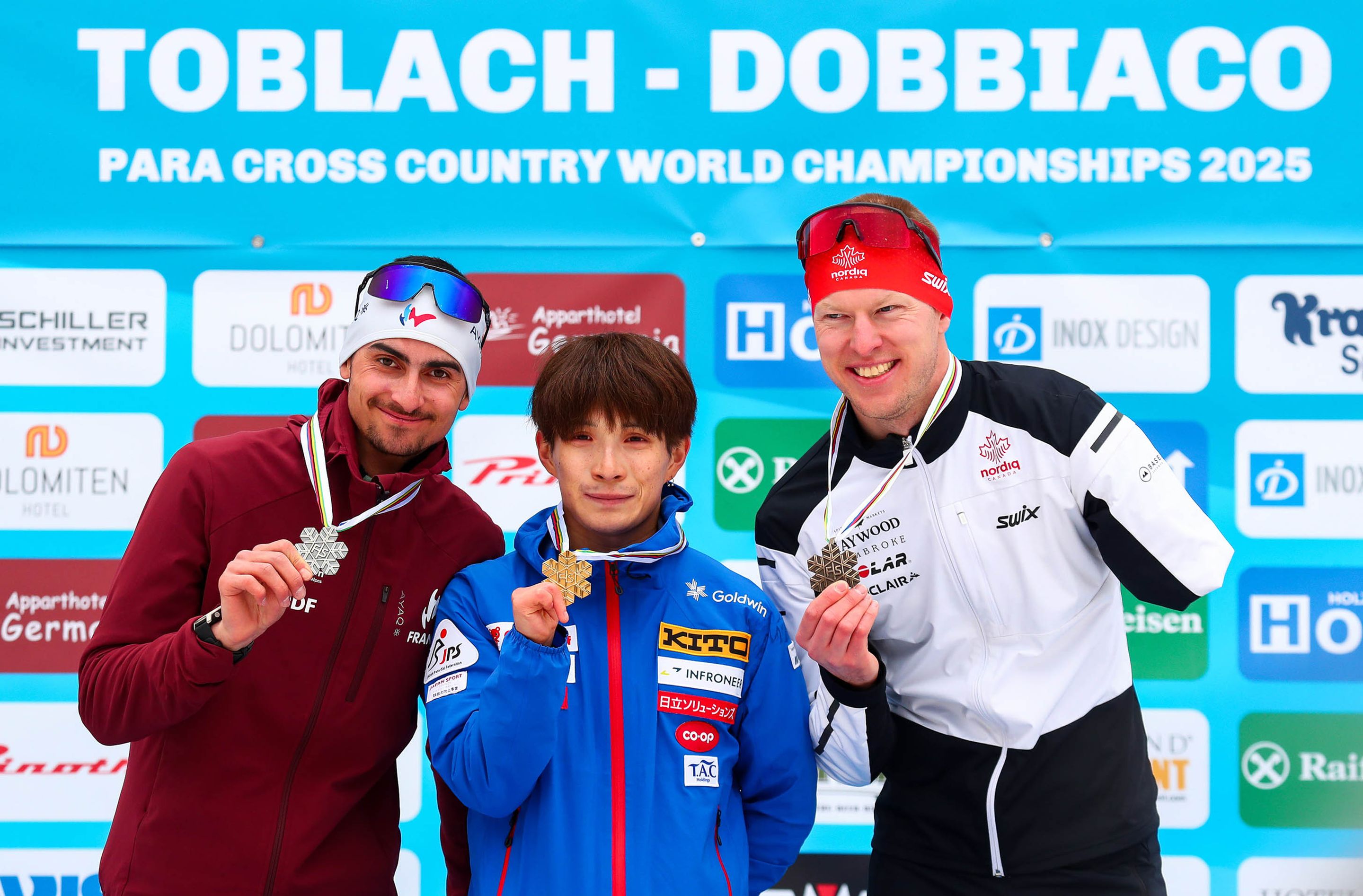 Karl Tabouret (FRA), Taiki Kawayoke (JPN) and Mark Arendz (CAN)