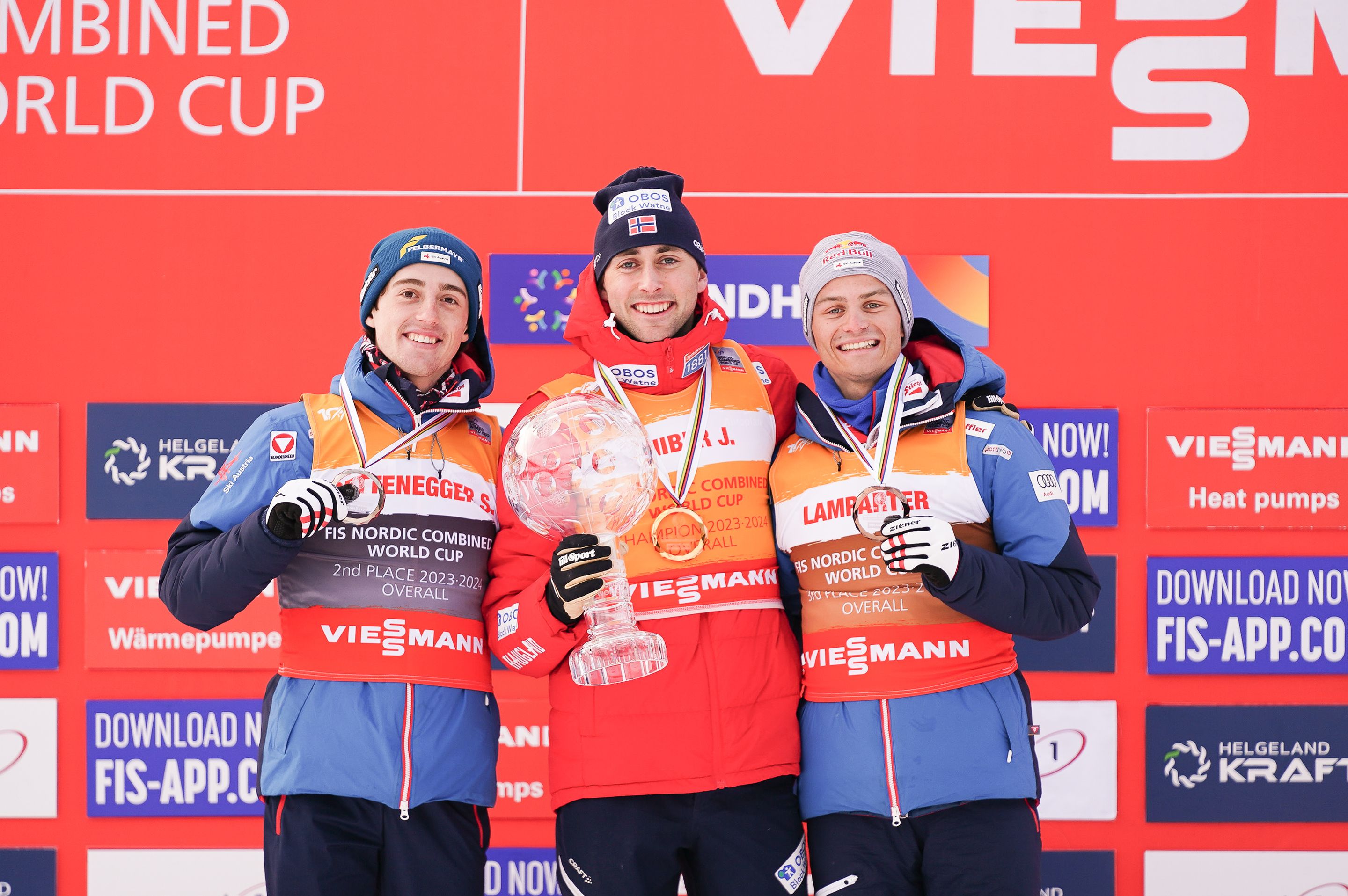 Stefan Retttenegger, Jarl Magnus Riiber and Johannes Lamparter © Thibault/Nordic Focus)