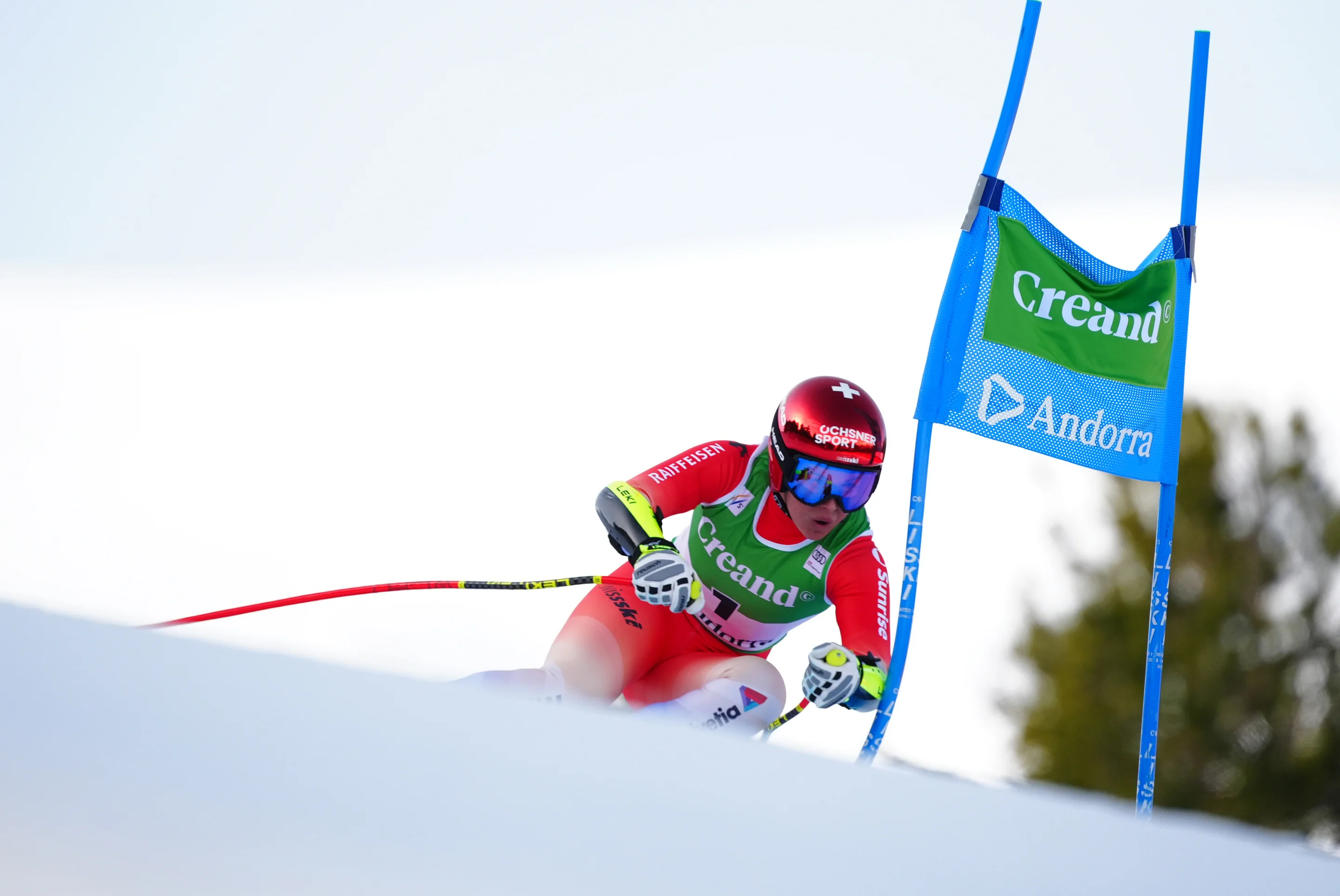 Corinne Suter (SUI/Head) set the target time with bib No.1 and reached the podium for the second straight day in Soldeu. ©FIS/ActionPress/Toni Grases