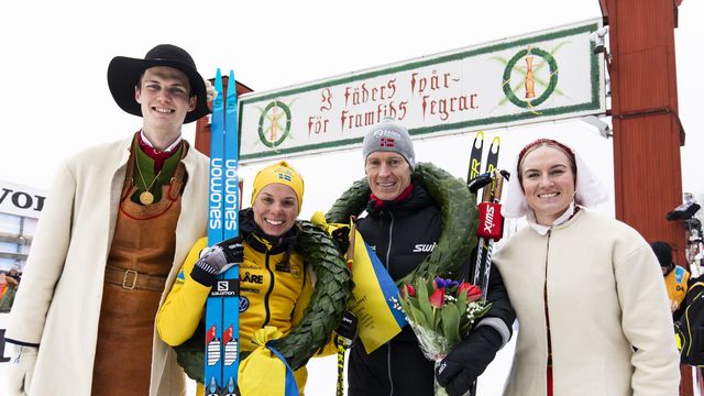 Winners of Vasaloppet 2020 Lina Korsgren and Petter Eliassen / Image by Vasaloppet