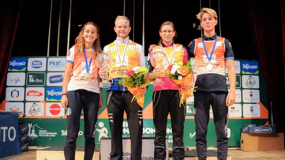 FIS Roller Skiing crystal globes for Norum and Prochazkova