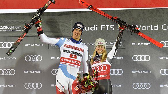Zenhaeusern, Shiffrin win big in Stockholm