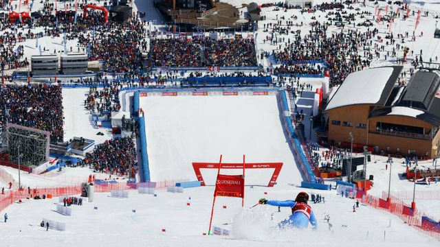 COURCHEVEL, FRANCE - MARCH 20: Federica Brignone of Team Italy competes during the Audi FIS Alpine Ski World Cup Women's Giant Slalom on March 20, 2022 in Courchevel, France. (Photo by Christophe Pallot/Agence Zoom)