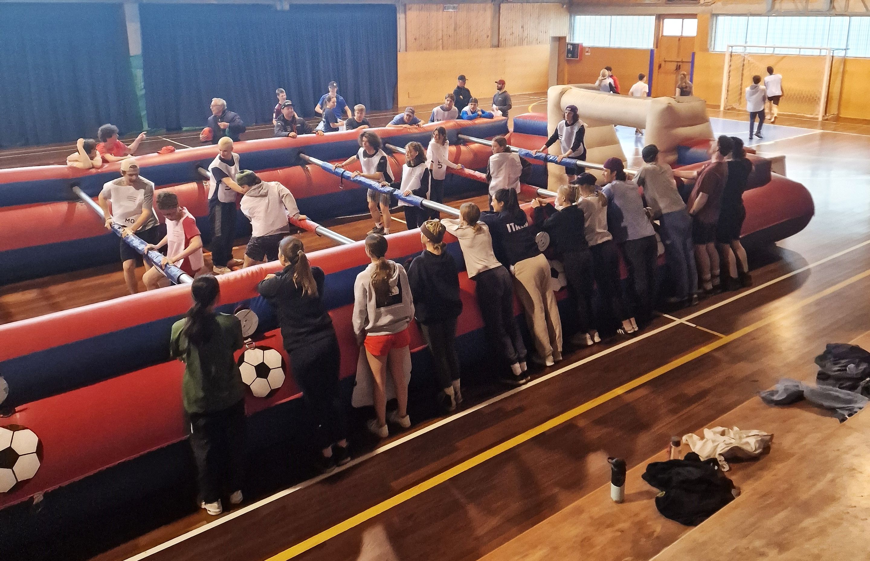 Human table soccer tournament