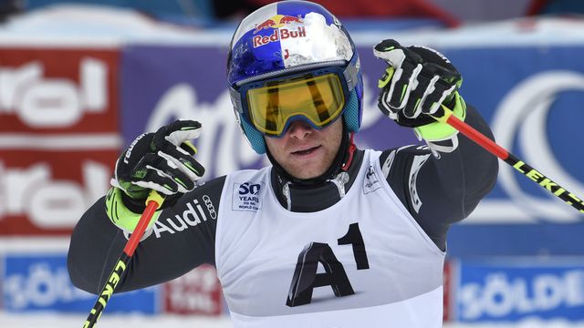 SOELDEN, AUSTRIA - OCTOBER 23: Alexis Pinturault of France takes 1st place during the Audi FIS Alpine Ski World Cup Men's Giant Slalom on October 23, 2016 in Soelden, Austria (Photo by Alain Grosclaude/Agence Zoom)