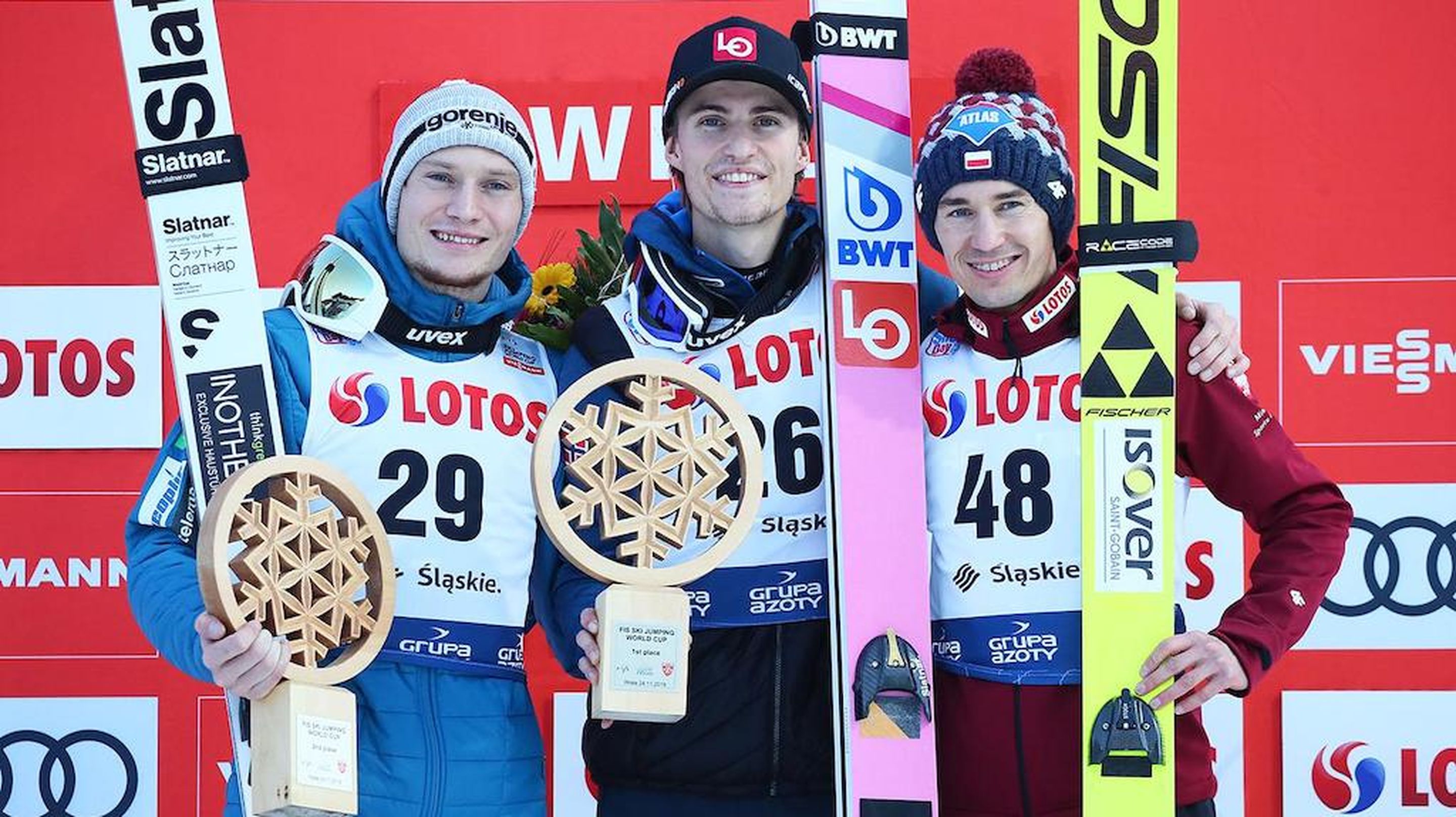 Anze Lanisek, Daniel Andre Tande, Kamil Stoch