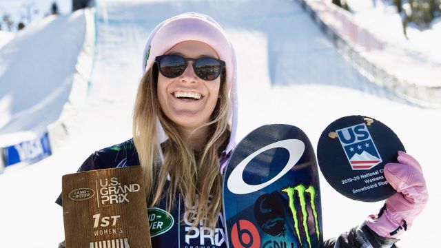Jamie Anderson (USA) at the 2020 Mammoth Mtn U.S. Grand Prix World Cup © U.S. Ski & Snowboard