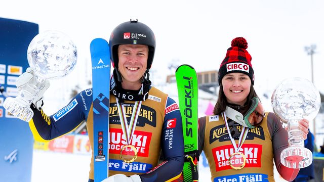Marielle Thompson (CAN) and David Mobaerg (SWE) win the Crystal Globe with victory in Idre Fjäll, Sweden @GEPA