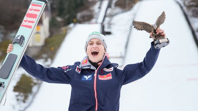 Pinkelnig last won in Villach in 2022/23 when the hill debuted as part of the FIS Ski Jumping Women's World Cup programme ©Barbieri/NordicFocus