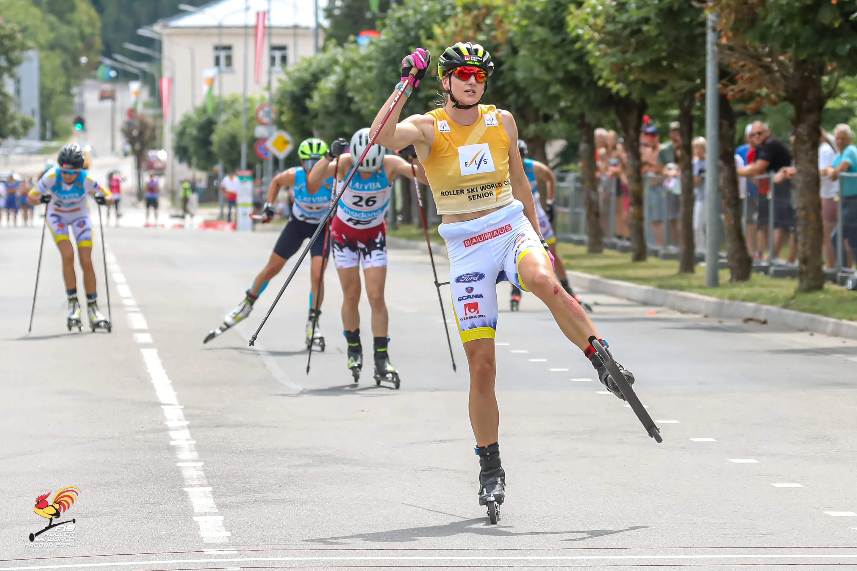Linn Sömskar (SWE) wins in Madona in the 2024/25 Roller Ski World Cup