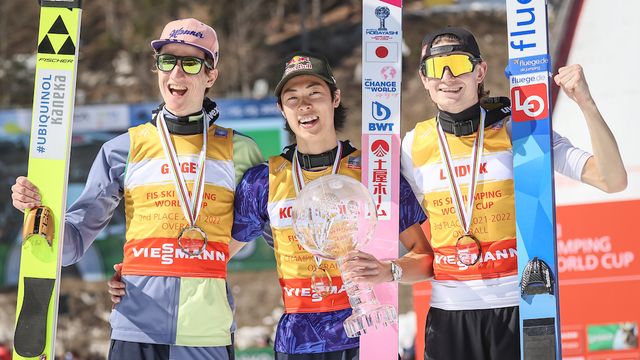 Karl Geiger, Ryoyu Kobayashi, Marius Lindvik