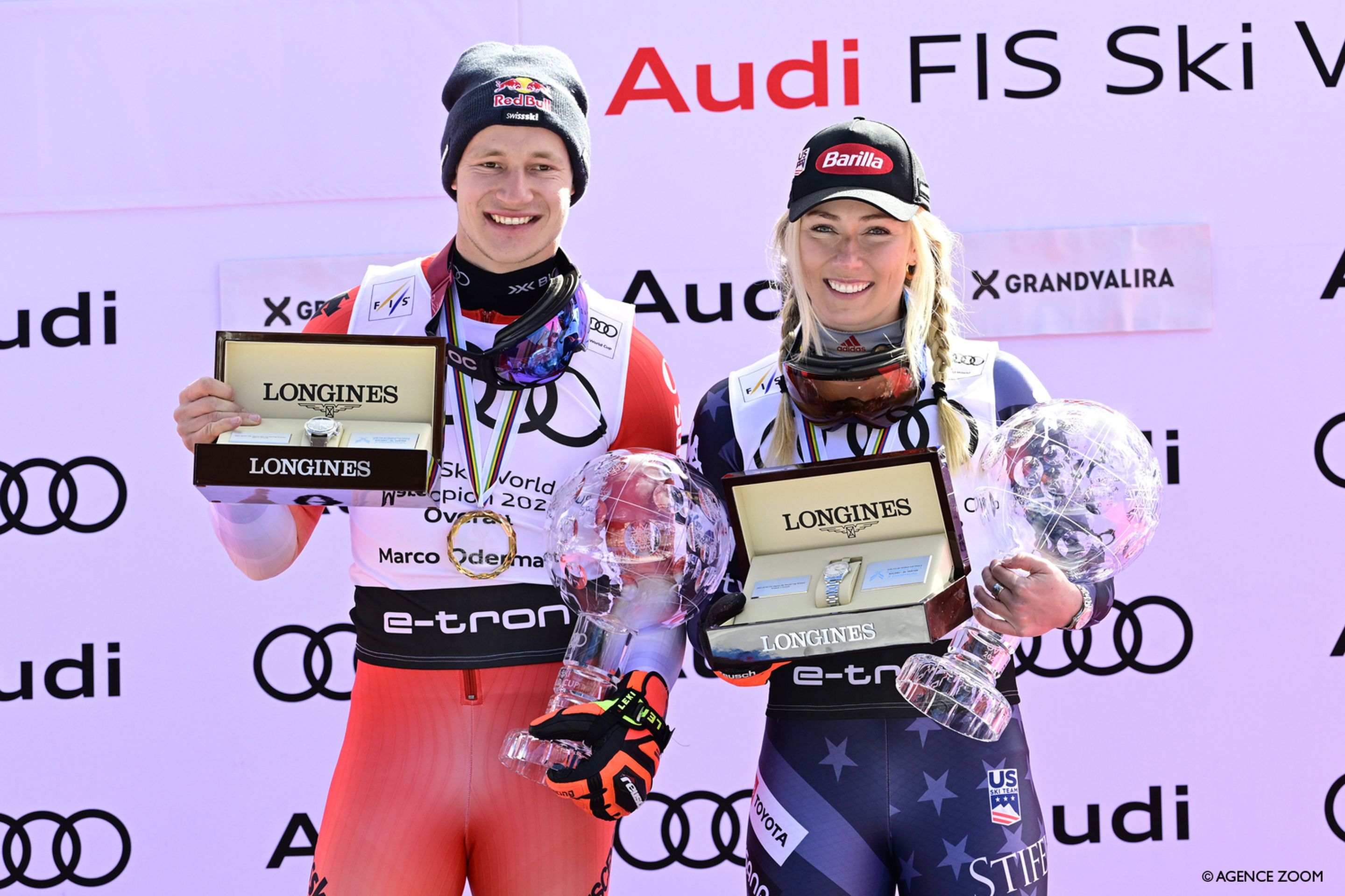 Record-breakers: Marco Odermatt (SUI) and Mikaela Shiffrin (USA)