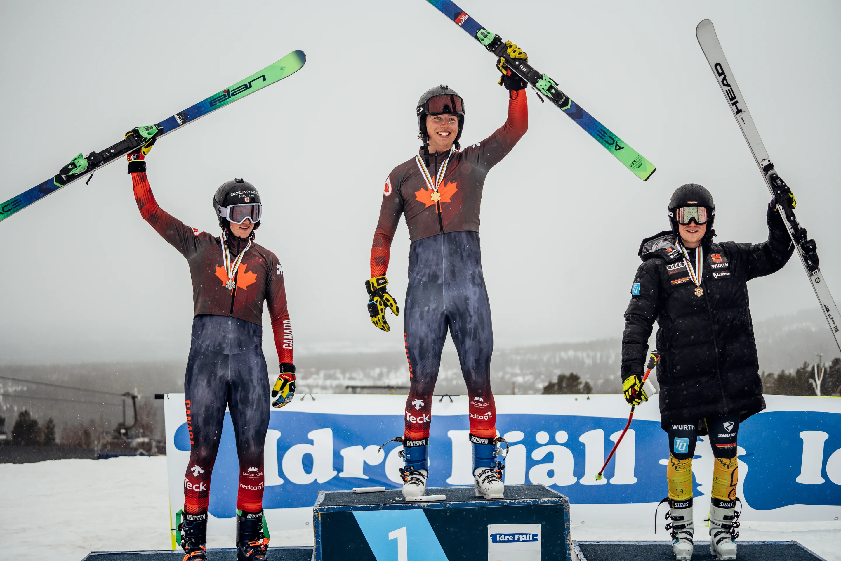 Nicholas Katrusiak CAN (2nd) Kaleb Barnum CAN (1st) Till Hugenroth GER (3rd)