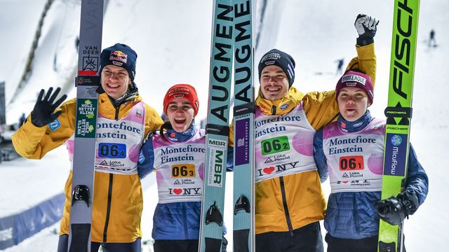 Andreas Wellinger, Selina Freitag,, Philipp Raimund and Agnes Reisch (left to right) - ©Authamayou/NordicFocus