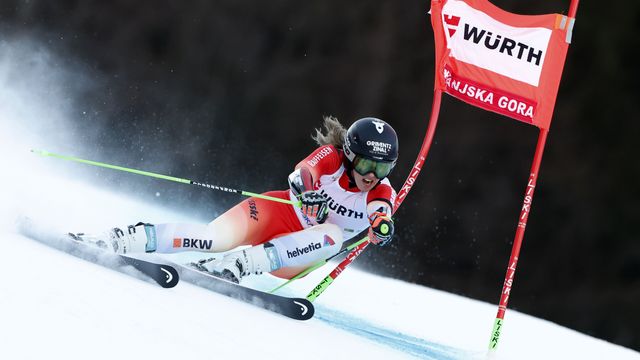 Camille Rast won her first World Cup GS in her 58th start @FIS/Action Press/Simon Hausberger