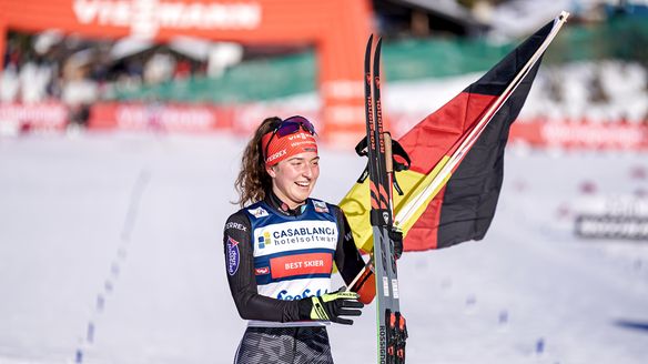 Armbruster storms to victory in first ever women’s Triple in Seefeld