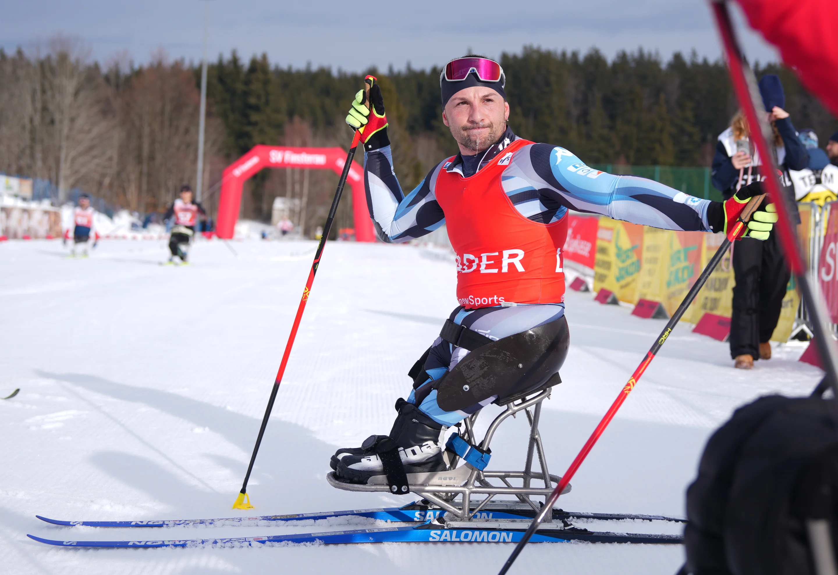 Romele after finishing in Finsterau (GER)