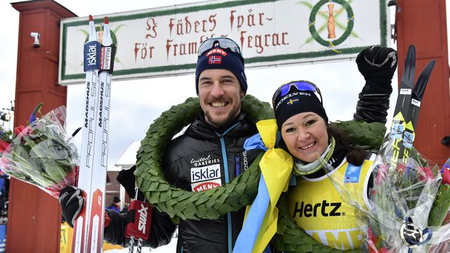 170305 Sälen-Mora
Vasaloppet
Segrara John Kristian Dahl och Britta Johansson Norgren
Foto Nisse Schmidt