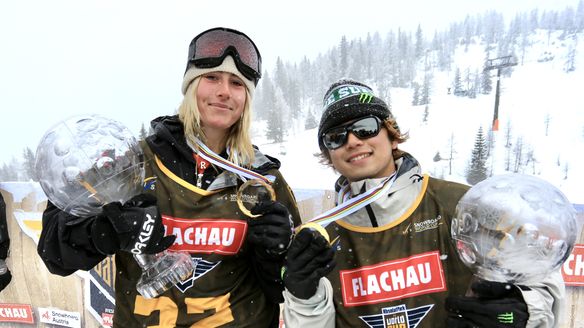 Sadowski-Synnott secures slopestyle win and first Crystal Globe as Brookes and Hasegawa take overall titles