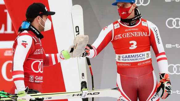 Austrians dominate Garmisch Super-G