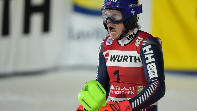 Kristoffersen matched the legendary Alberto Tomba's record in Garmisch (Agence Zoom)