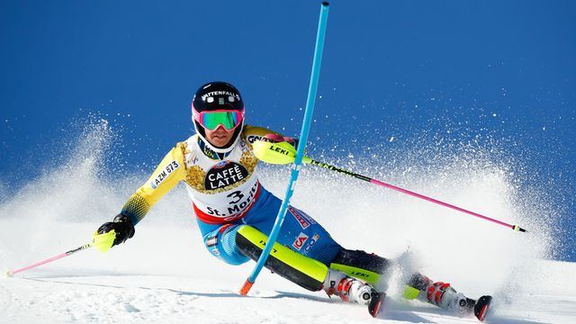 ST. MORITZ, SWITZERLAND Ð FEBRUARY 18: Frida Hansdotter of Sweden competes during the FIS Alpine Ski World Championships Women's Slalom on February 18, 2017 in St. Moritz, Switzerland (Photo by Hans Bezard/Agence Zoom)