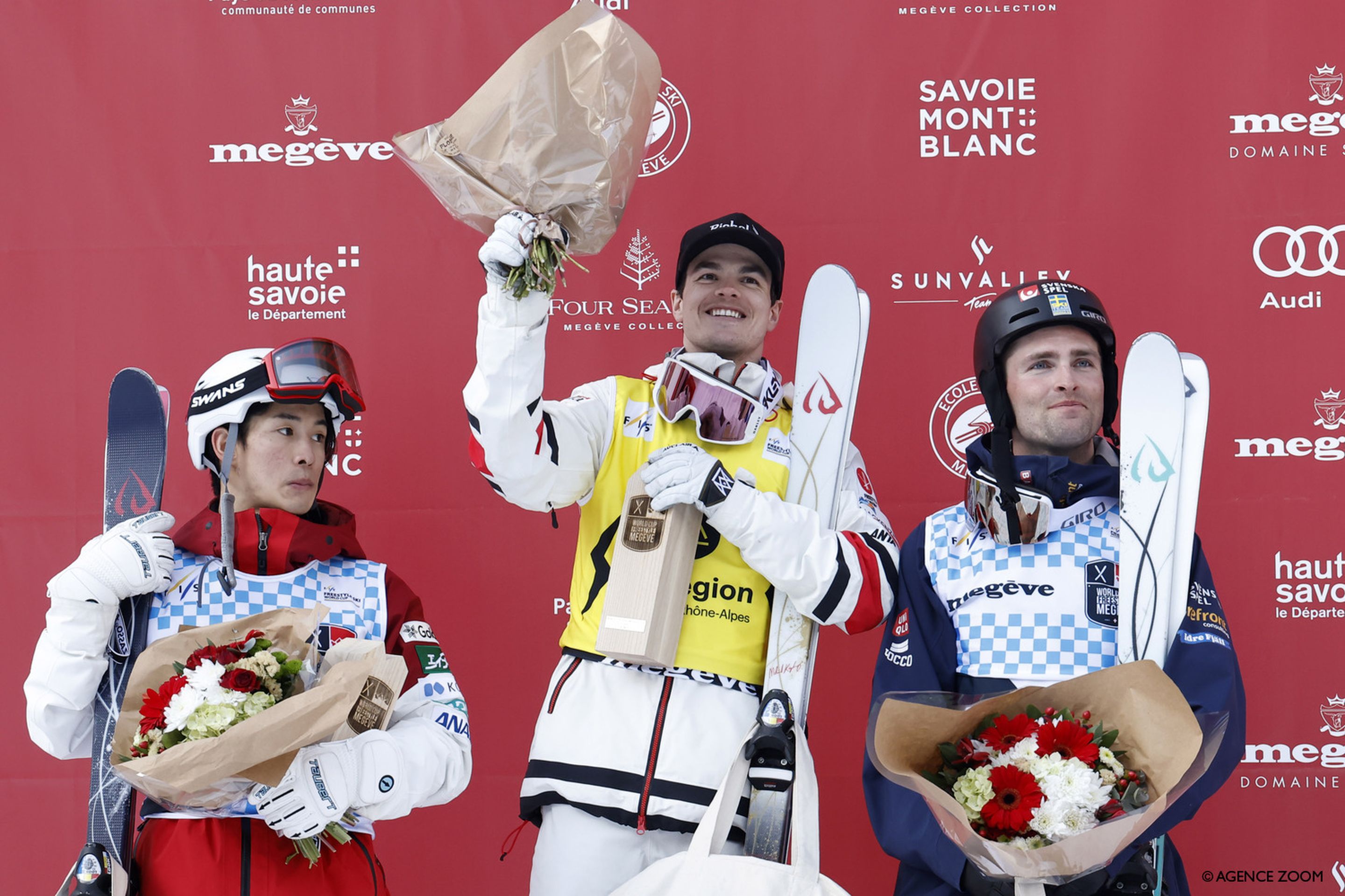 MEGEVE, FRANCE - MARCH 19: @title@ during the FIS Freestyle Ski World Cup Men's and Women's Moguls on March 19, 2022 in Megeve, France. (Photo by @photographer@)