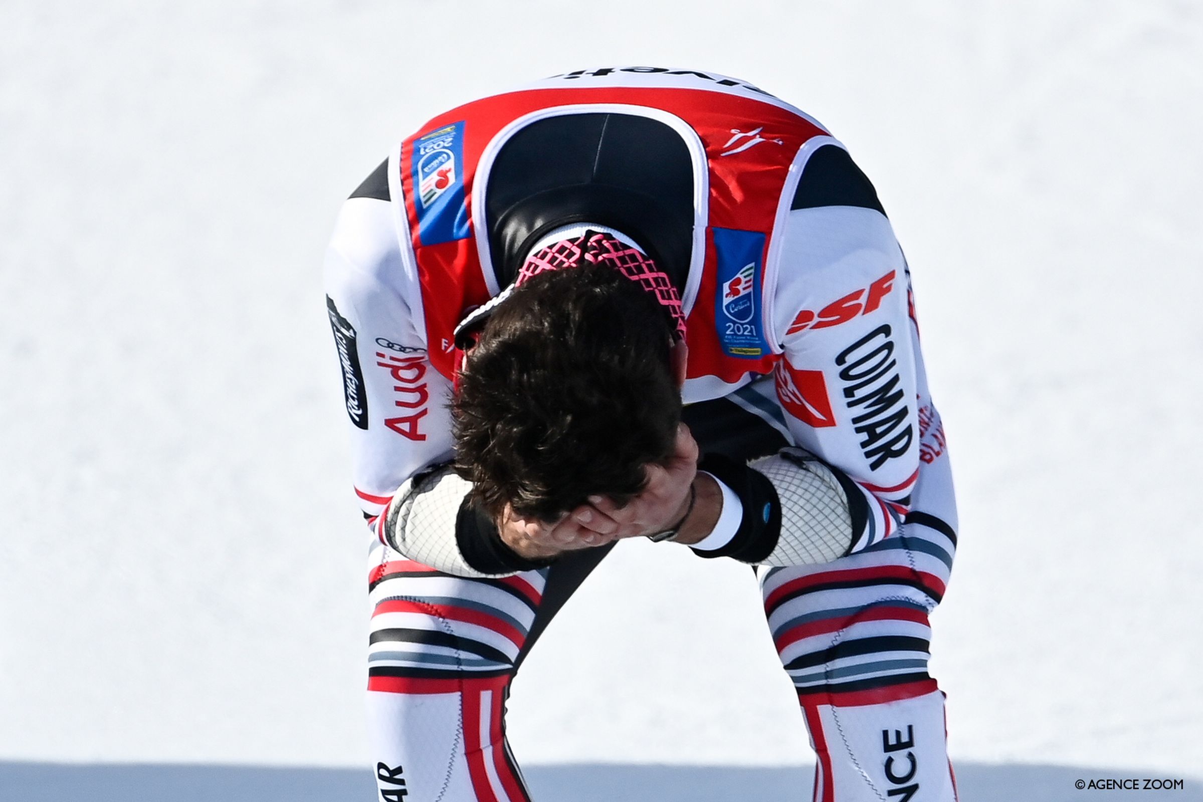 CORTINA D'AMPEZZO, ITALY - FEBRUARY 19 : Mathieu Faivre of France wins the gold medal during the FIS Alpine Ski World Championships Men's Giant Slalom on February 19, 2021 in Cortina d'Ampezzo Italy. (Photo by Alain Grosclaude/Agence Zoom)